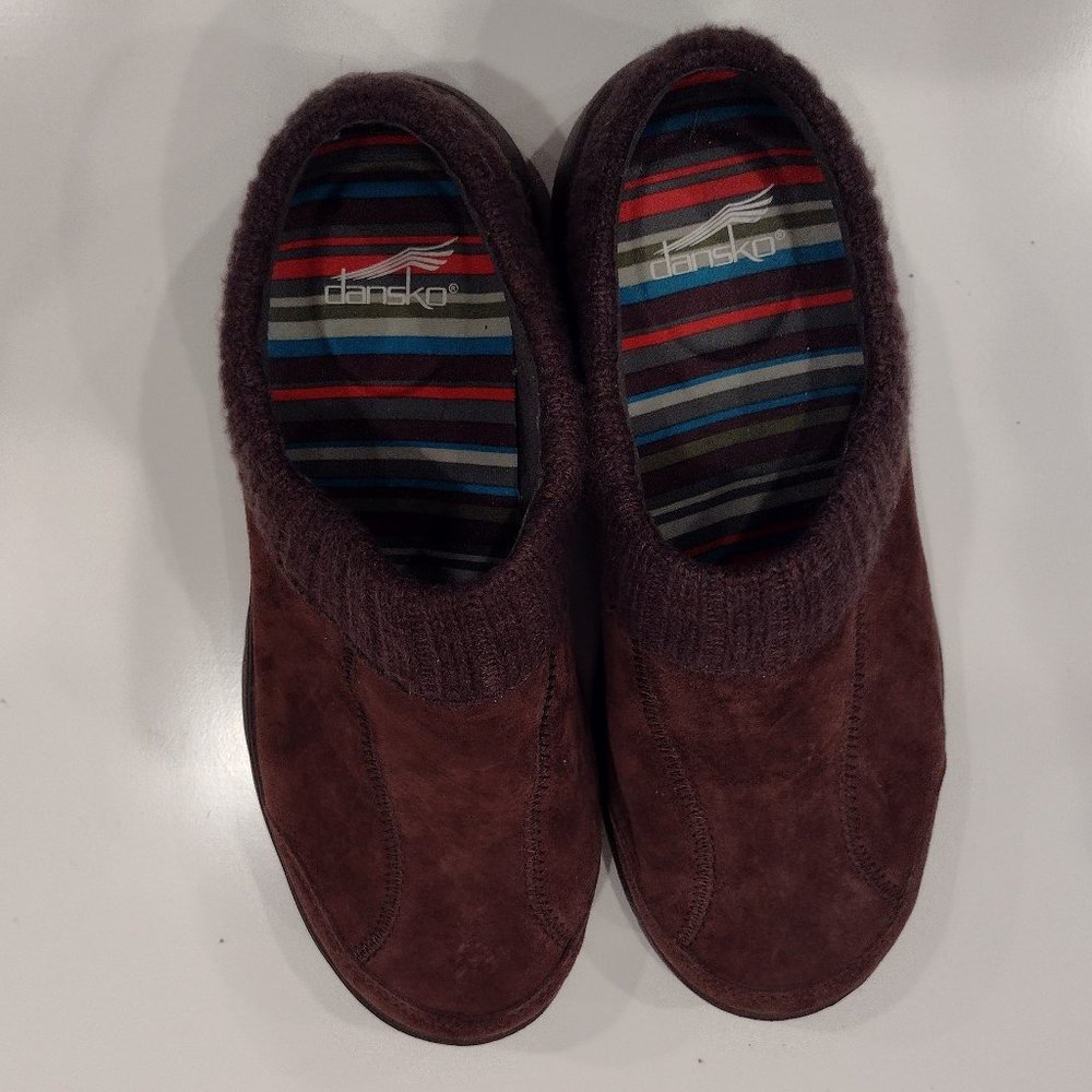 Dansko Brown Suede Leather Slip Resistant Clog 37